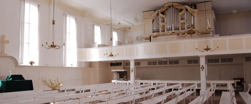 Saal der Brüdergemeine in Neudietendorf